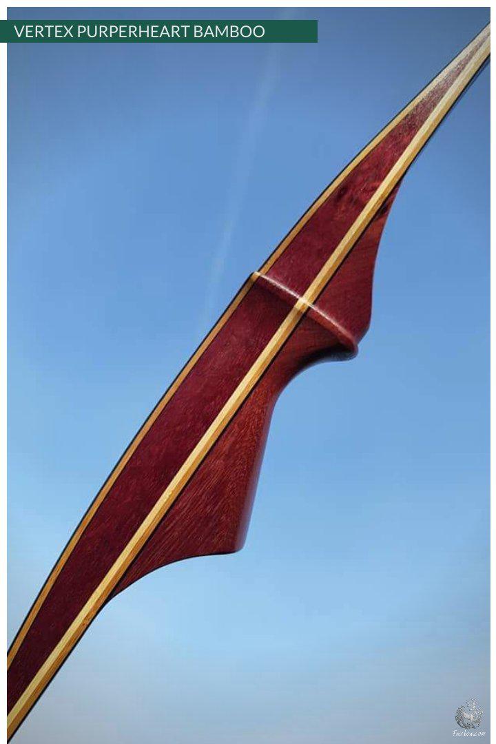 THE VERTEX BOW R-D 68" PURPERHEART AND BLACK, BAMBOO-GLASS 50 LBS @ 28 INCH RH-Bow-Fairbow-Fairbow