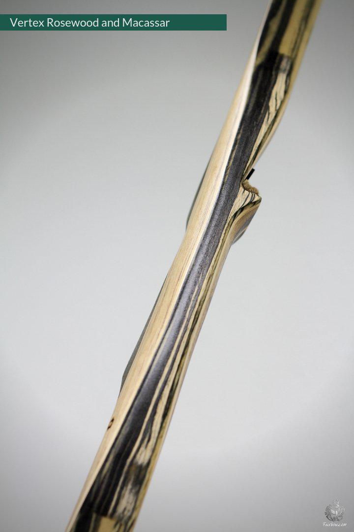 THE VERTEX BOW R-D 68" ROSEWOOD AND BLACK BAMBOO-GLASS 44 LBS @ 28 INCH RH-Bow-Fairbow-Fairbow