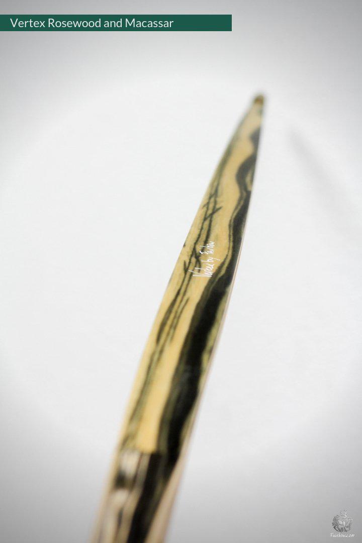 THE VERTEX BOW R-D 68" ROSEWOOD AND BLACK BAMBOO-GLASS 44 LBS @ 28 INCH RH-Bow-Fairbow-Fairbow
