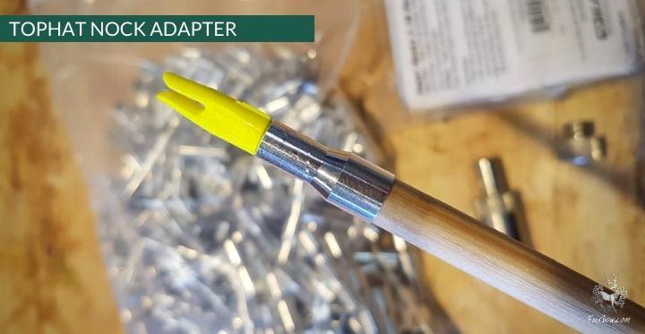 TOPHAT NOCK ADAPTER PARALLEL ALUMINIUM SOLD PER DOZEN-Nock-Tophat-5/16-Fairbow