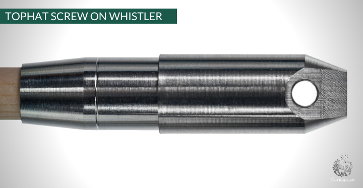 TOPHAT WHISTLER ARROWHEAD SCREW ON 100 GRAIN-arrow point-Tophat-5/16-Fairbow