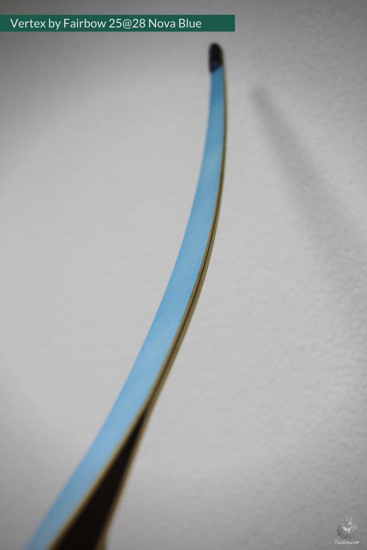 VERTEX, 25 LBS REFLEX DEFLEX AMERICAN LONGBOW, ROSEWOOD AND BAMBOO, NOVA BLUE-Bow-Fairbow-Fairbow