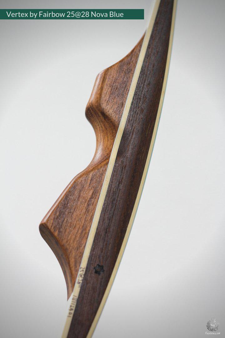 VERTEX, 25 LBS REFLEX DEFLEX AMERICAN LONGBOW, ROSEWOOD AND BAMBOO, NOVA BLUE-Bow-Fairbow-Fairbow
