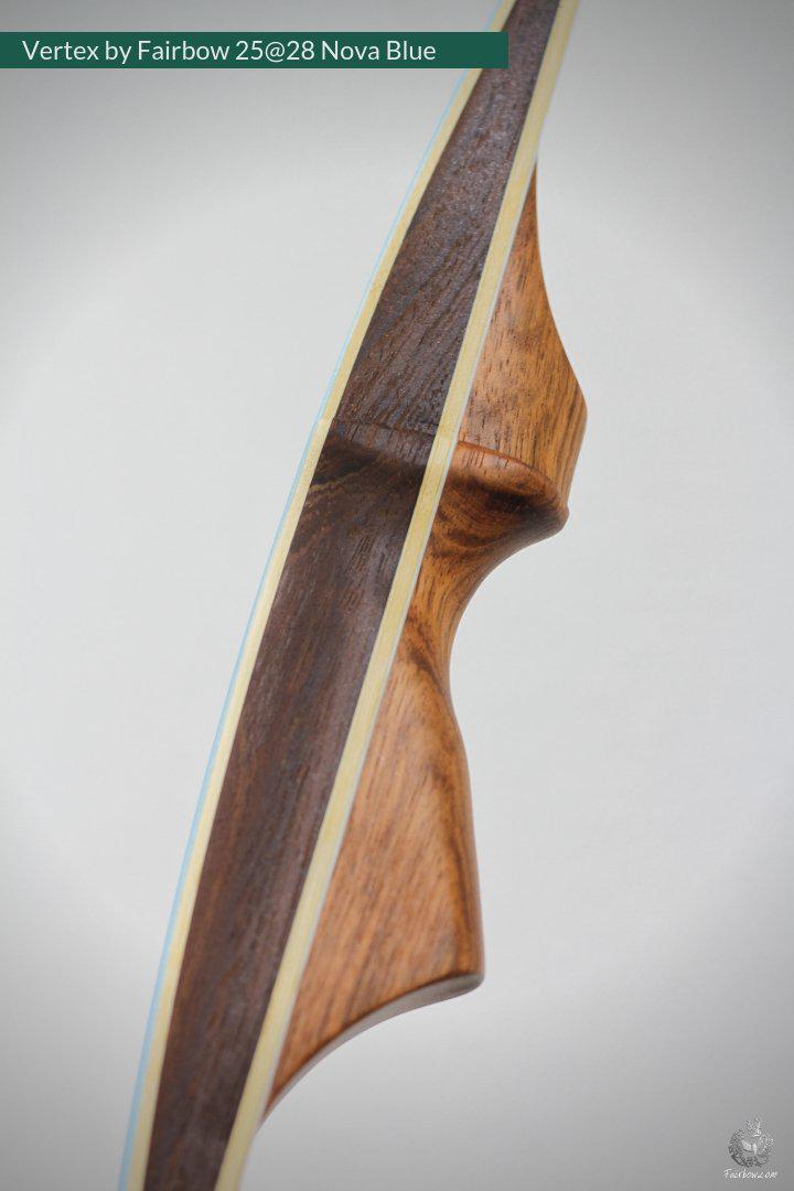 VERTEX, 25 LBS REFLEX DEFLEX AMERICAN LONGBOW, ROSEWOOD AND BAMBOO, NOVA BLUE-Bow-Fairbow-Fairbow