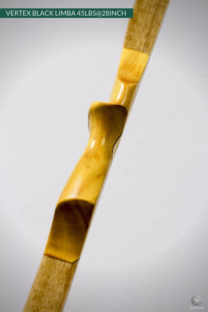 Vertex, 45 lbs Reflex deflex American Longbow, Black Limba and Bamboo-Bow-Fairbow-Fairbow