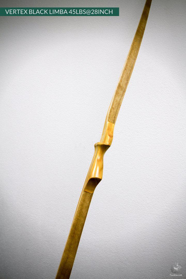 Vertex, 45 lbs Reflex deflex American Longbow, Black Limba and Bamboo-Bow-Fairbow-Fairbow