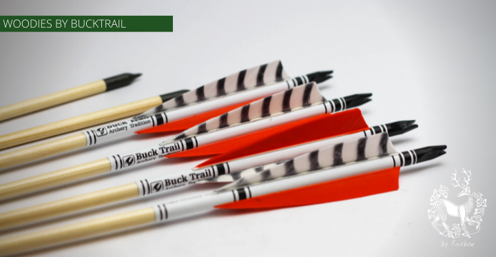 WOODEN ARROWS BY BUCKTRAIL-Arrow-Buck Trail-30-35 5/16 Red 28 inch-Fairbow