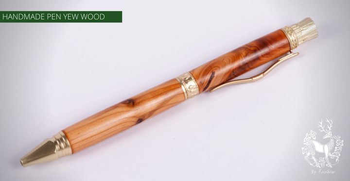 WOODEN PENS HANDTURNED-Sundries-Jaap Houtenpennen-Yew-Fairbow