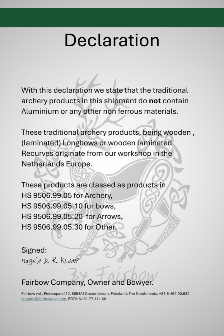 The Tariffs: These are really wooden bows, really they are.