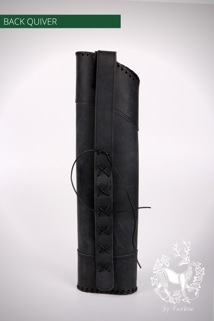 ZWARTE FORSE RUGQUIVER, MET RIEM
