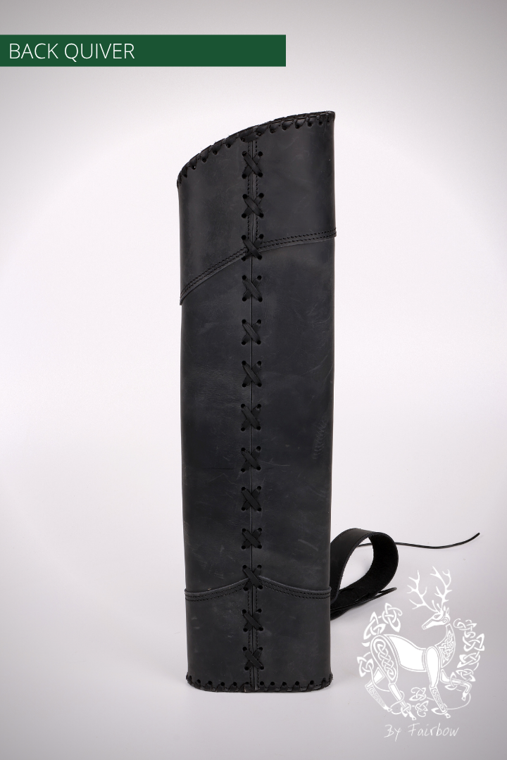 ZWARTE FORSE RUGQUIVER, MET RIEM