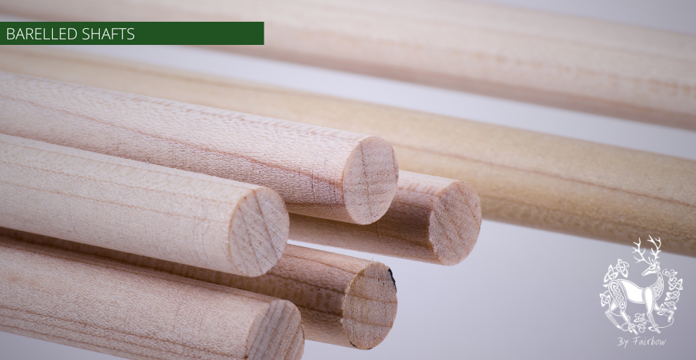 BARREL TAPERED POPLAR SHAFTS 3/8-1/2-3/8 36.5 INCH LONG-Shaft-dal's archery-1 piece-Fairbow