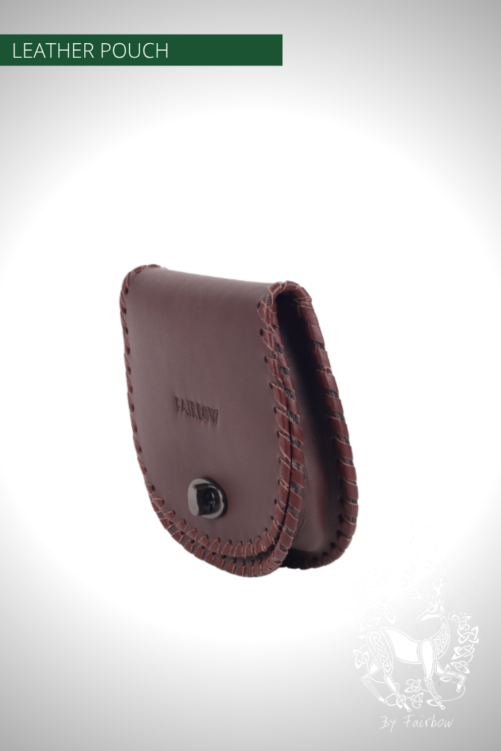 BLACK OR BROWN LEATHER POUCH-Bag-Fairbow-Black-Fairbow