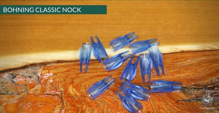 BOHNING PLASTIC NOCKS 5/16 , 11/32 MULTIPLE COLOURS AVAILABLE-Nock-Bohning-'Clear' blue-11/32-Fairbow