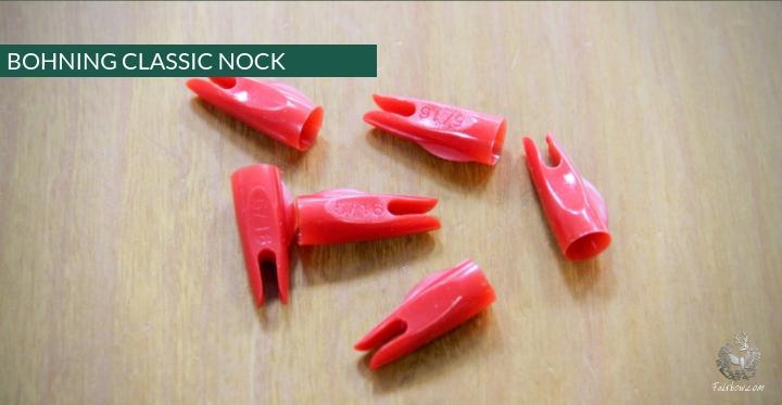 BOHNING PLASTIC NOCKS 5/16 , 11/32 MULTIPLE COLOURS AVAILABLE-Nock-Bohning-Red-5/16-Fairbow