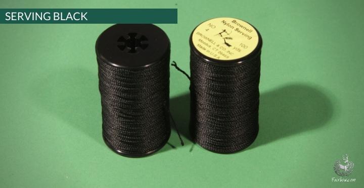 BROWNELL SERVING THREAD NO4 0.021 and DIAMOND BACK 0.018-string-Brownell-Black-Fairbow