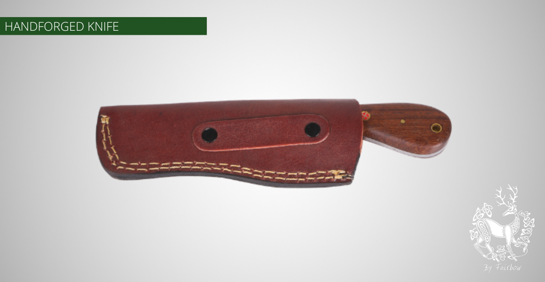 CAMPING KNIFE WITH DARK COLORED WOODEN HANDLE-Knife-Fairbow-Fairbow