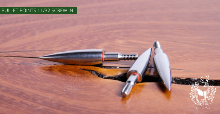 COMBO BULLET POINT FOR INSERTS 11/32 PER DOZEN-arrow point-Fairbow-100 grain and black-Fairbow