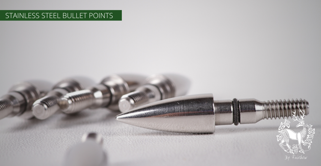 COMBO BULLET POINT FOR INSERTS 5/16 or 11/32 PER DOZEN STAINLESS STEEL-arrow point-Fairbow-5/16-70 grain-Fairbow