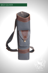 DARK BROWN AND BLUE BACK QUIVER , WITH BELT-Quiver-Fairbow-Fairbow
