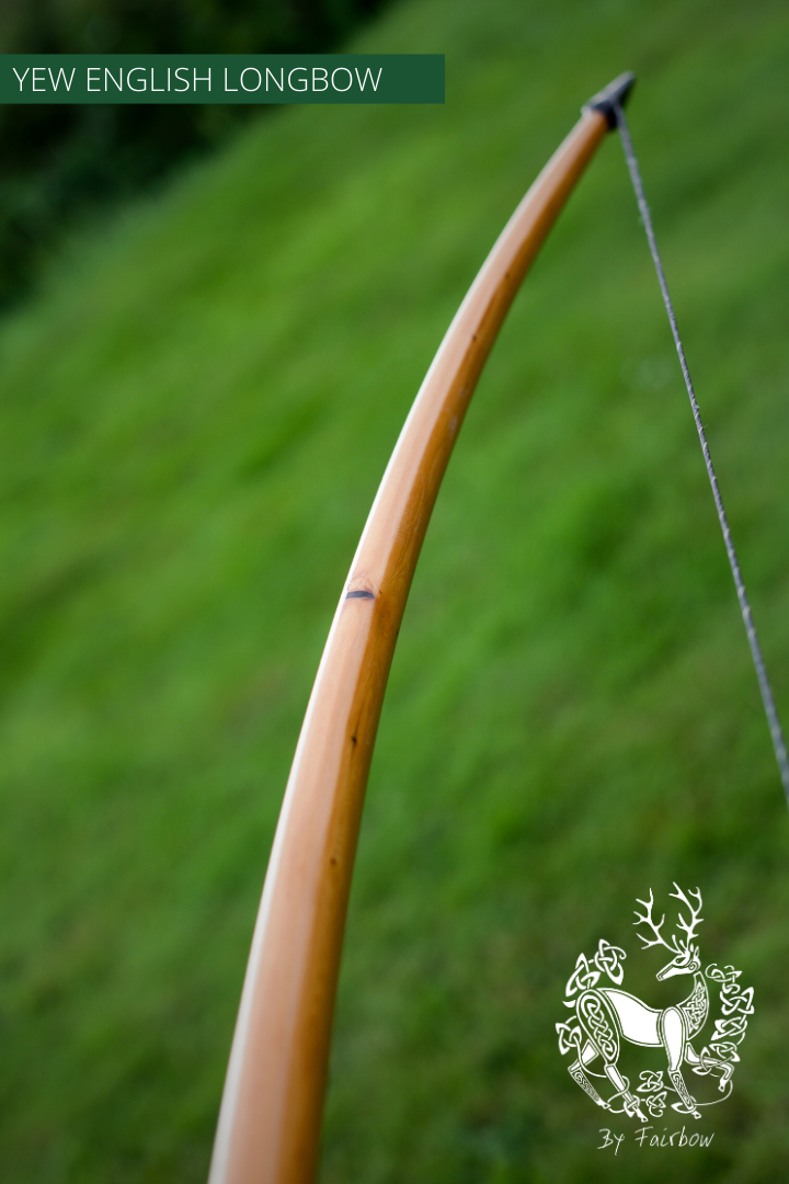 ENGLISH LONGBOW, YEW HICKORY SUPERIOR 46@28 77 INCH NTN-Bow-Fairbow-Fairbow