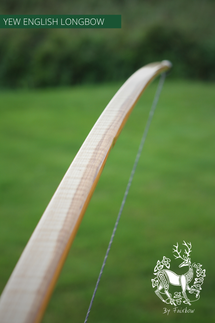 ENGLISH LONGBOW, YEW HICKORY SUPERIOR 55@28 77 INCH NTN-Bow-Fairbow-Fairbow