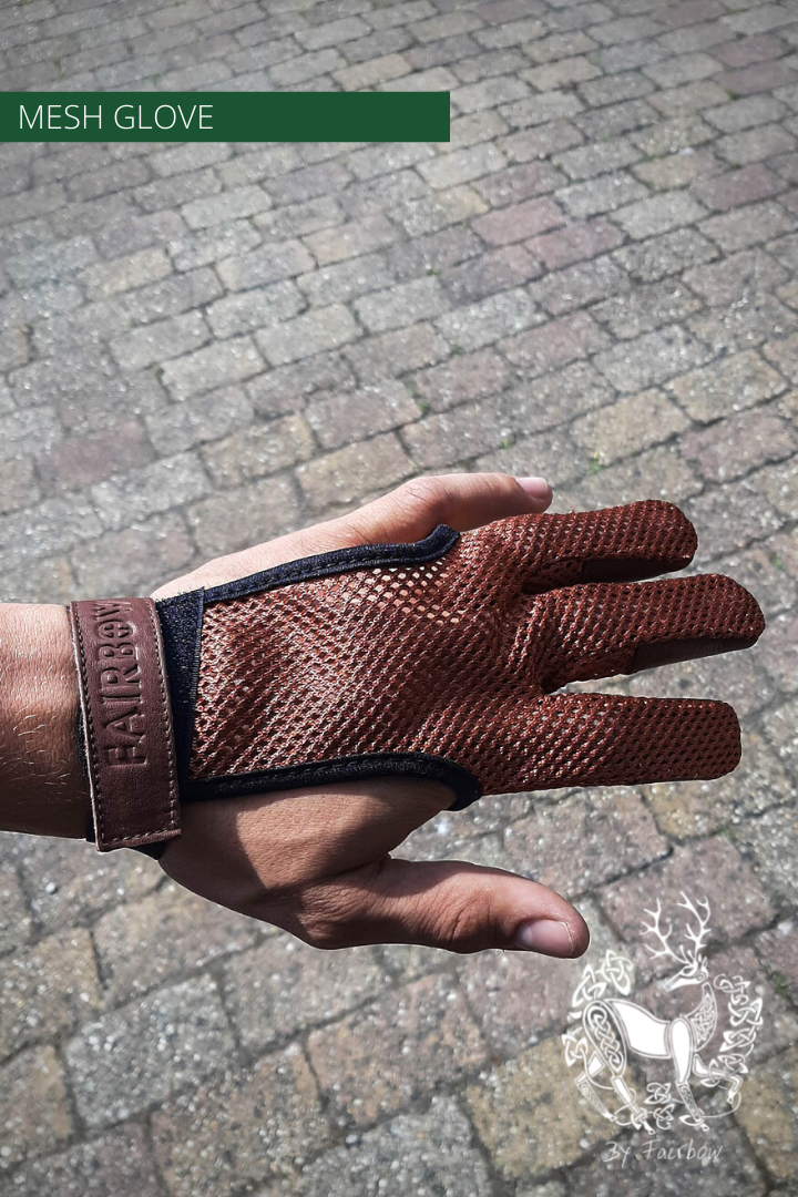 FAIRBOW MESH SHOOTING GLOVE FOR TRADITIONAL ARCHERS-Glove-Fairbow-Extra small-Brown-Fairbow