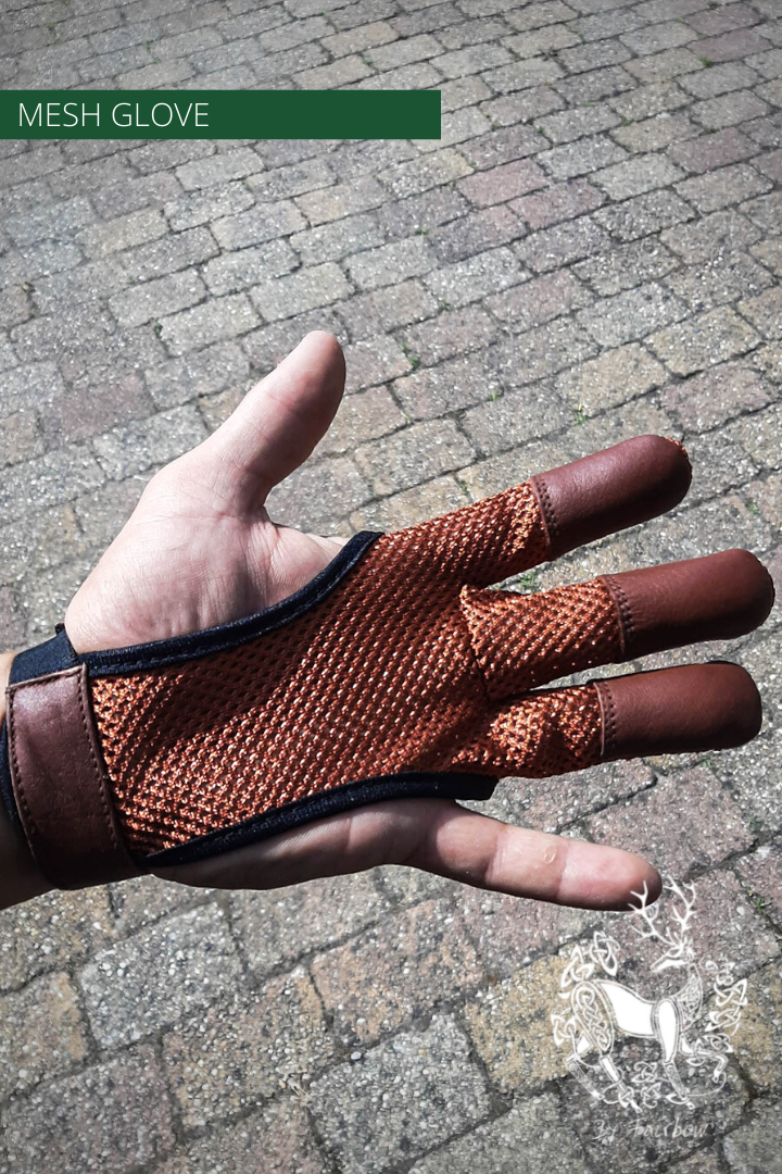 FAIRBOW MESH SHOOTING GLOVE FOR TRADITIONAL ARCHERS-Glove-Fairbow-Extra small-Brown-Fairbow