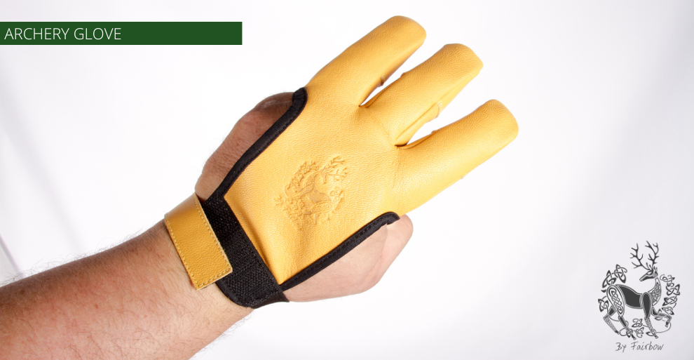 FAIRBOW SHOOTING GLOVE FOR TRADITIONAL ARCHERS GOLDEN LEATHER-Glove-Fairbow-Extra Small-Fairbow