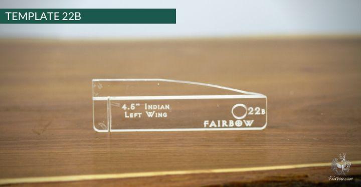 FEATHER CUTTING TEMPLATE PRE-GLUE (1-40)-Tool-Fairbow-Left wing-Rebel no.1-Fairbow