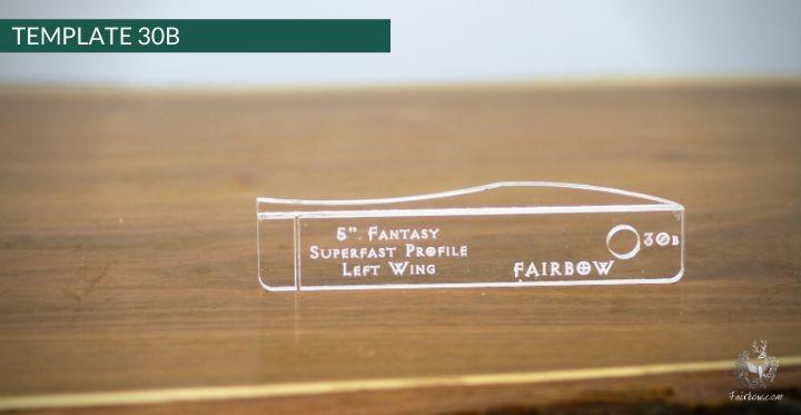 FEATHER CUTTING TEMPLATE PRE-GLUE (1-40)-Tool-Fairbow-Left wing-Rebel no.1-Fairbow