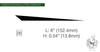 FEATHER CUTTING TEMPLATE PRE-GLUE (1-40)-Tool-Fairbow-Right wing-Trailing rear point profile 6" no. 26-Fairbow