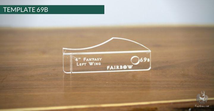 FEATHER CUTTING TEMPLATE PRE-GLUE (41-80)-Tool-Fairbow-Left wing-Fantasy 4" no.69-Fairbow