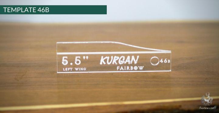 FEATHER CUTTING TEMPLATE PRE-GLUE (41-80)-Tool-Fairbow-Left wing-Kurgan 5.5" no.46-Fairbow