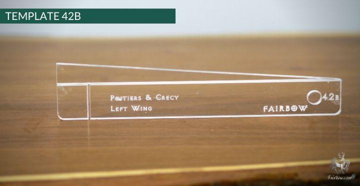 FEATHER CUTTING TEMPLATE PRE-GLUE (41-80)-Tool-Fairbow-Left wing-NAP no.41-Fairbow