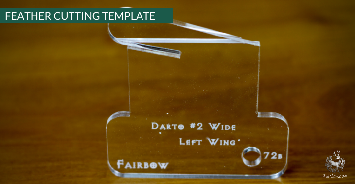 FEATHER CUTTING TEMPLATE PRE-GLUE (41-80)-Tool-Fairbow-Left wing-NAP no.41-Fairbow