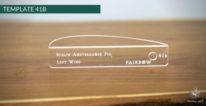 FEATHER CUTTING TEMPLATE PRE-GLUE (41-80)-Tool-Fairbow-Left wing-NAP no.41-Fairbow