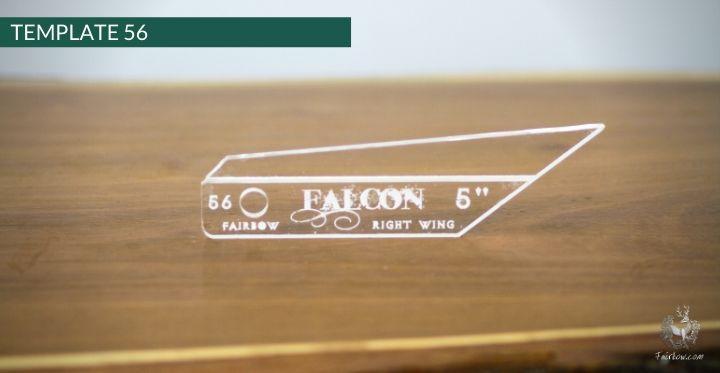 FEATHER CUTTING TEMPLATE PRE-GLUE (41-80)-Tool-Fairbow-Right wing-Falcon 5" no.56-Fairbow