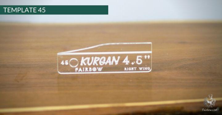 FEATHER CUTTING TEMPLATE PRE-GLUE (41-80)-Tool-Fairbow-Right wing-Kurgan 4.5" no.45-Fairbow