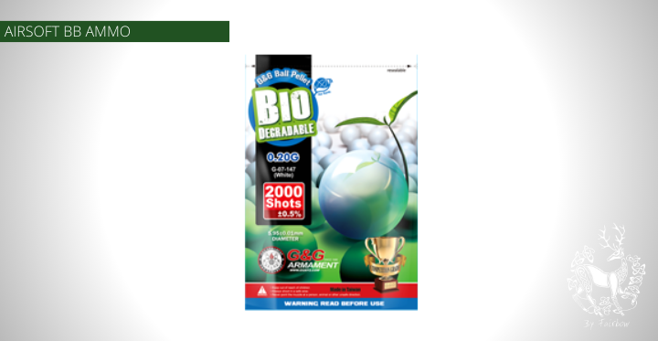 G&G BIO BB 0.20 g WHITE 2000 RDS (bag) PELLETS-pellets-G&G Armament-Fairbow