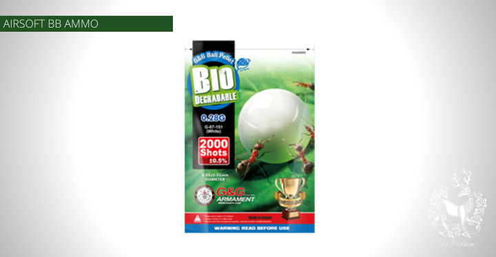 G&G BIO BB 0.28 g WHITE 2000 RDS (bag) PELLETS-pellets-G&G Armament-Fairbow