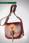 HANDCARVED LEATHER BAG WITH CELTIC DESIGN (the beekeeper)-Bag-Fairbow-Fairbow
