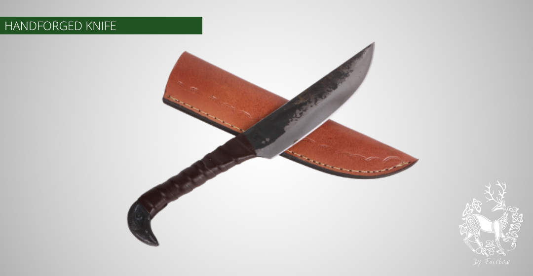 HANDFORGED VIKING KNIFE WITH RAVEN HEAD-KNIFE-FAIRBOW-Fairbow