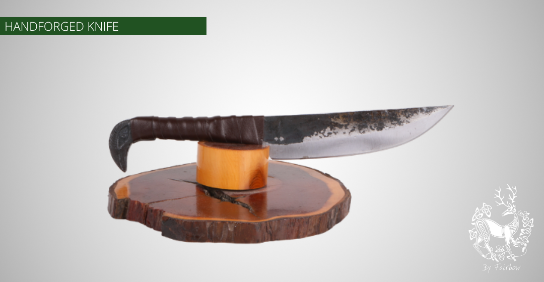 HANDFORGED VIKING KNIFE WITH RAVEN HEAD-KNIFE-FAIRBOW-Fairbow