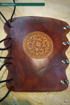 LEATHER ARMGUARD WITH CARVING-Protection-Fairbow-Dark Brown-Fairbow