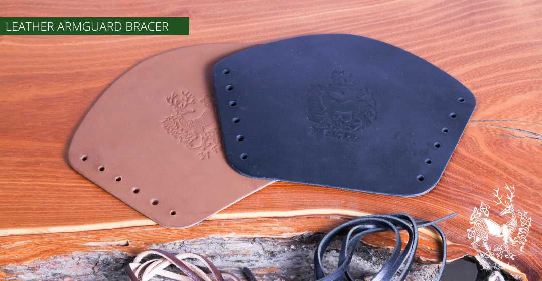 LEATHER ARMGUARD WITH PRESSED FAIRBOW CARVING-Protection-Fairbow-Light brown-Fairbow