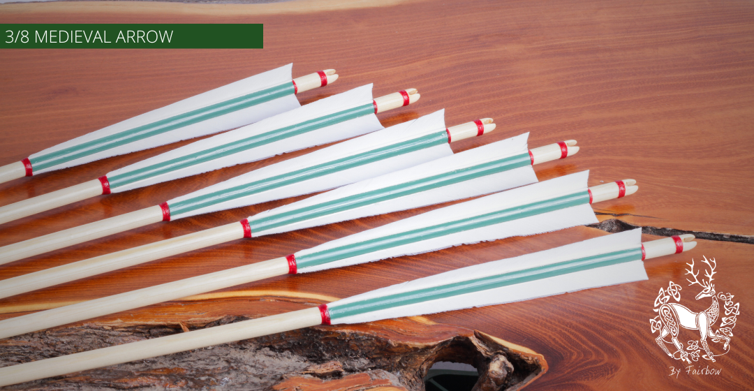 MEDIEVAL ARROWS SELFNOCKED 3/8 NORTHERN PINE IN STOCK-Arrow-FAIRBOW-1 pcs-Fairbow