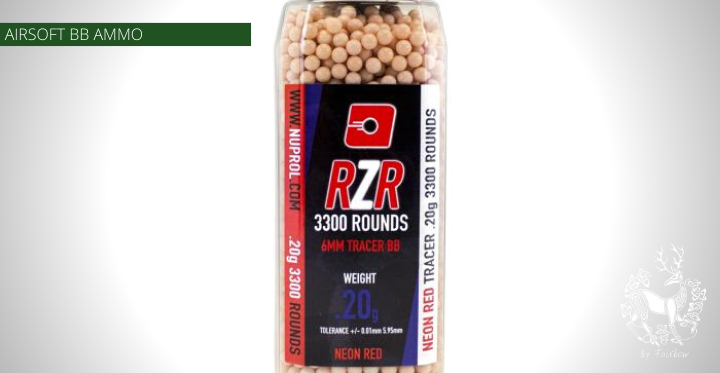 NP RZR 3300RND 0.20G RED TRACER BB'S-tracer pellets-NUPROL-Fairbow