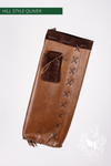 REBEL BACK QUIVER CLASSIC HILL STYLE SOFT LEATHER QUIVER-Quiver-Fairbow-IN STOCK RIGHT HANDED LIGHT BROWN 24 INCH TUBE-Fairbow
