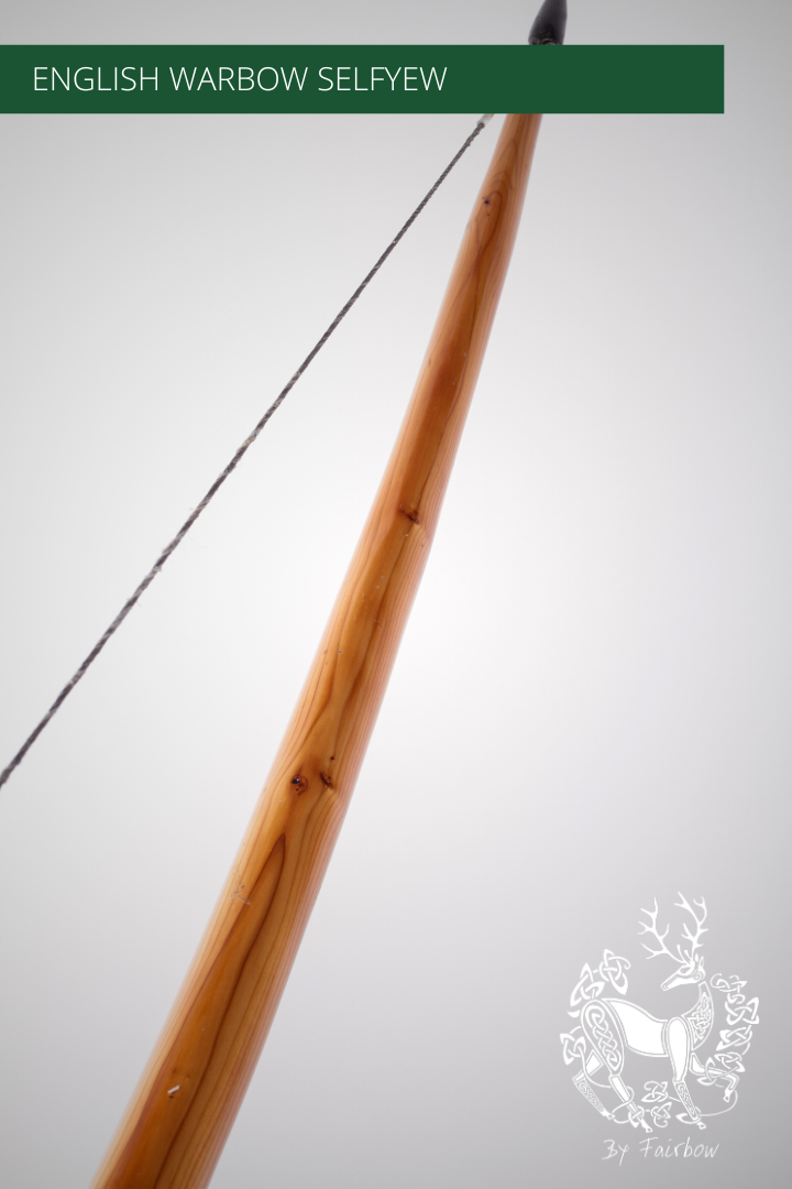 SELF YEW ENGLISH LONGBOW, 94 LBS @ 30 INCH, 76 INCH NTN-Bow-Fairbow-Fairbow